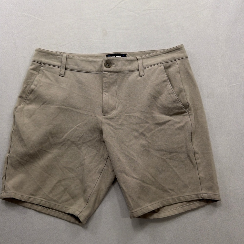 Paige Rickson Short Fresh Oyster Tan Stretch Rayon Blend Men 31